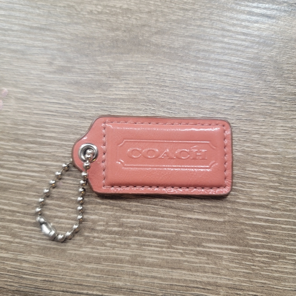 Coach Coral Leather Hangtag